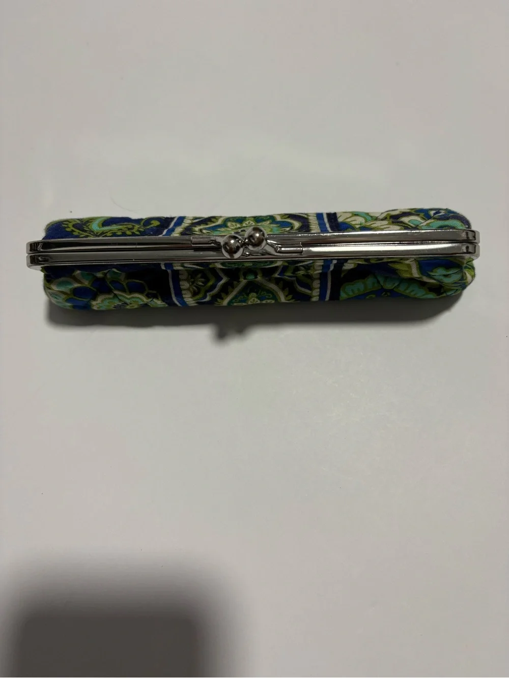 Vera Bradley Green Blue Floral Clasp Women’s Eyeglass or Accessory Case